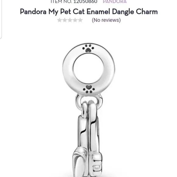Pandora My Pet Cat Enamel Dangle Charm - Picture 3 of 10